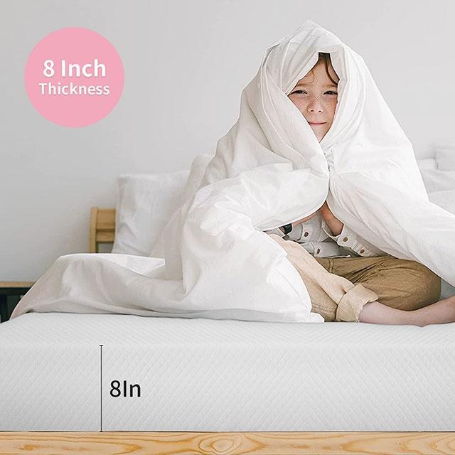 Artemisia 8" Memory Foam Mattress White - Inland Furniture (San Bernardino, CA)