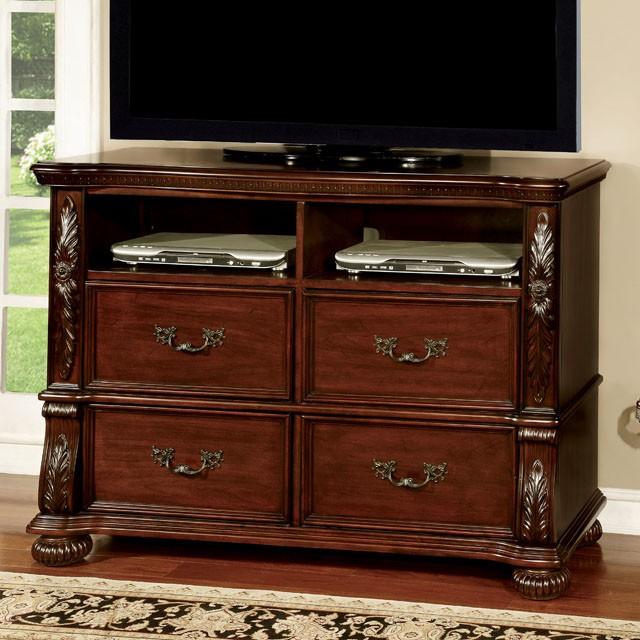 ARTHUR Brown Cherry Media Chest - Inland Furniture (San Bernardino, CA)