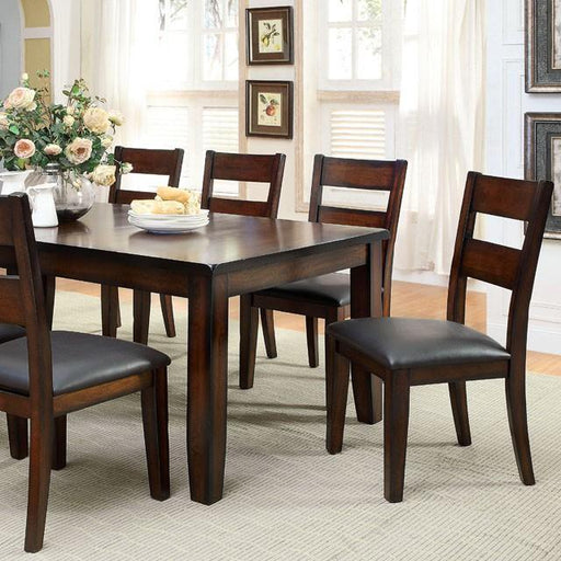 DICKINSON I Dark Cherry Dining Table w/ 18" Leaf - Inland Furniture (San Bernardino, CA)