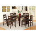 DICKINSON II Dark Cherry Counter Ht. Table w/ 18" Leaf - Inland Furniture (San Bernardino, CA)