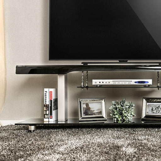 Dietrich Black 60" TV Console - Inland Furniture (San Bernardino, CA)