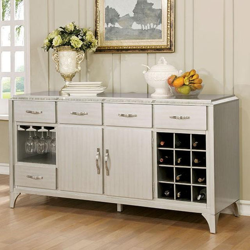 DIOCLES Silver/Gray Server - Inland Furniture (San Bernardino, CA)