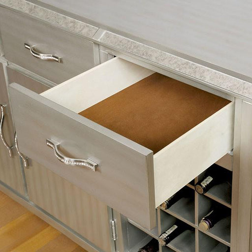 DIOCLES Silver/Gray Server - Inland Furniture (San Bernardino, CA)