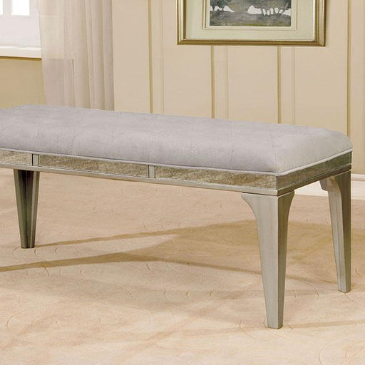 DIOCLES Silver/Light Gray Bench - Inland Furniture (San Bernardino, CA)