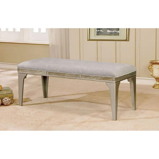 DIOCLES Silver/Light Gray Bench - Inland Furniture (San Bernardino, CA)