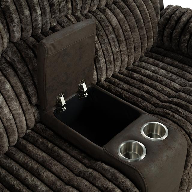Dionysus Manual Reclining Loveseat Brown - Inland Furniture (San Bernardino, CA)