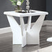 DUBENDORF End Table, White - Inland Furniture (San Bernardino, CA)