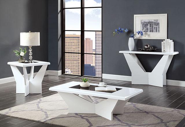 DUBENDORF Sofa Table, White - Inland Furniture (San Bernardino, CA)
