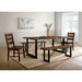 Dulce Dining Table Set Bench - Inland Furniture (San Bernardino, CA)
