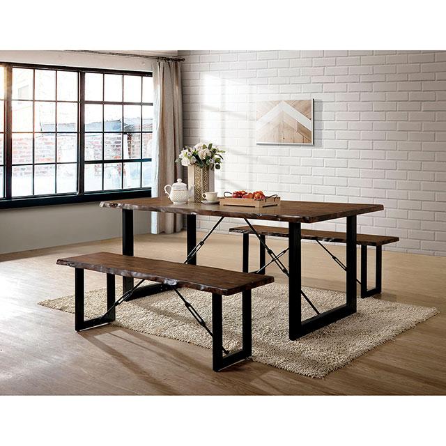 Dulce Dining Table Set Bench - Inland Furniture (San Bernardino, CA)