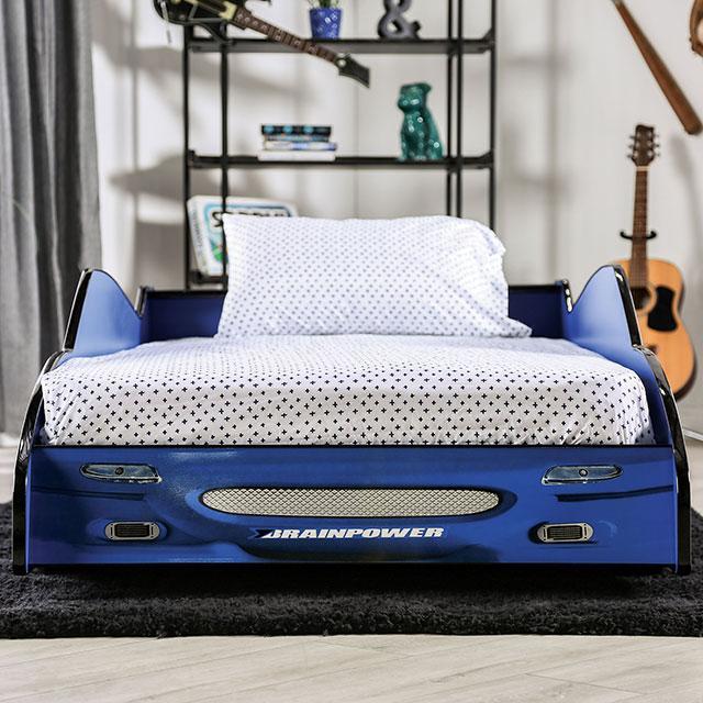 DUSTRACK Twin Bed, Blue & Red - Inland Furniture (San Bernardino, CA)