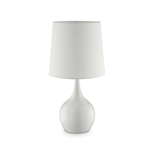 Edie White 23.5"H Glossy White Table Lamp - Inland Furniture (San Bernardino, CA)