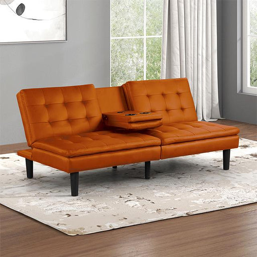 Eidsberg Futon Sofa Bed Orange, Grey, Brown, & Black - Inland Furniture (San Bernardino, CA)