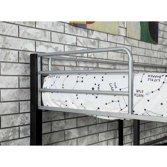 Aubrey Sand Black Twin Triple Decker Bed - Inland Furniture (San Bernardino, CA)