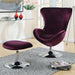Eloise Purple Accent Chair w/ Ottoman - Inland Furniture (San Bernardino, CA)
