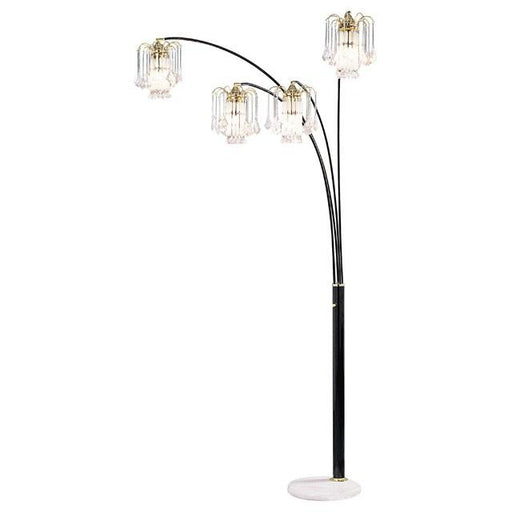 Elouise Black/Gold Arch Lamp - Inland Furniture (San Bernardino, CA)