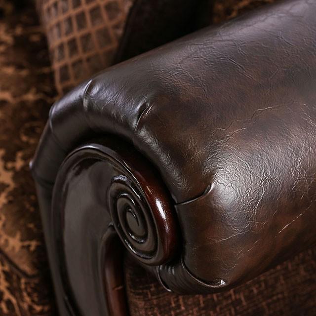 ELPIS Brown/Espresso Sofa - Inland Furniture (San Bernardino, CA)