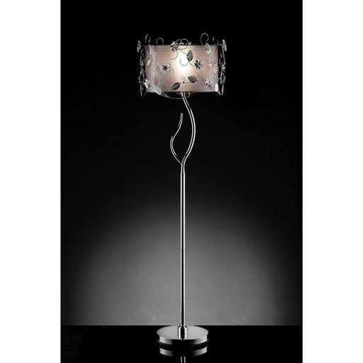 Elva Silver/Chrome Floor Lamp, Double Shade - Inland Furniture (San Bernardino, CA)