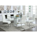 Eva White/Clear Dining Table - Inland Furniture (San Bernardino, CA)