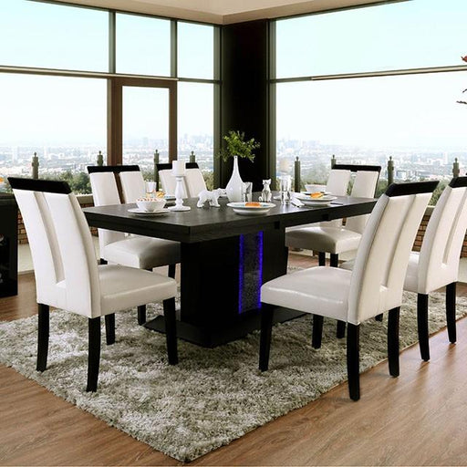 Evangeline Black/Beige Dining Table - Inland Furniture (San Bernardino, CA)