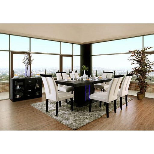 Evangeline Black/Beige Dining Table - Inland Furniture (San Bernardino, CA)