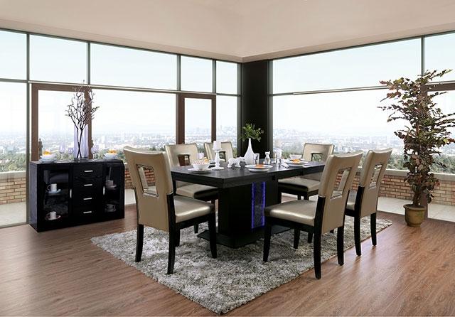 Evangeline 7 Pc Dining Table Set - Inland Furniture (San Bernardino, CA)