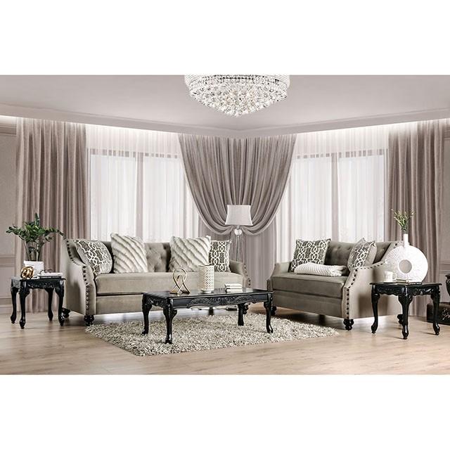 Ezrin Light Brown Love Seat - Inland Furniture (San Bernardino, CA)