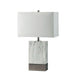 Faith White Marble/Silver 20"H White Marble Steel Table Lamp - Inland Furniture (San Bernardino, CA)