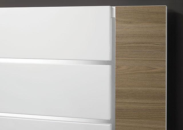 ERLANGEN Cal.King & E.King Bed, White/Natural - Inland Furniture (San Bernardino, CA)