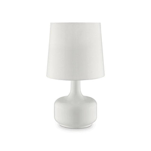 Farah White 17"H Glossy White Table Lamp - Inland Furniture (San Bernardino, CA)