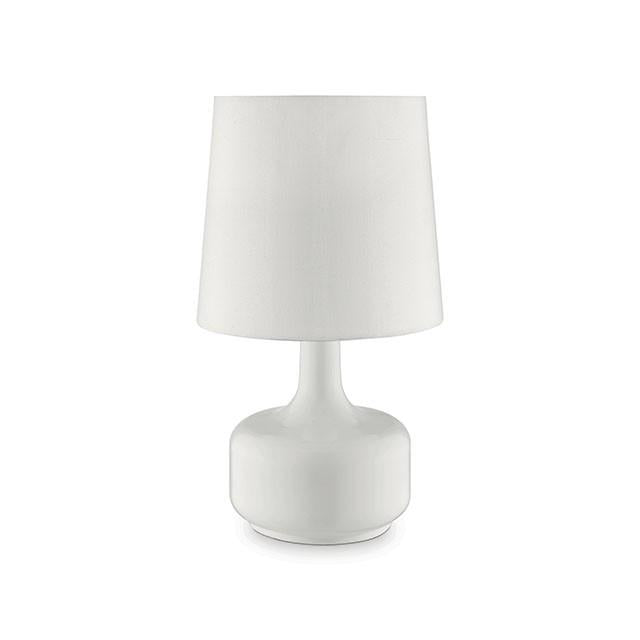 Farah White 17"H Glossy White Table Lamp - Inland Furniture (San Bernardino, CA)