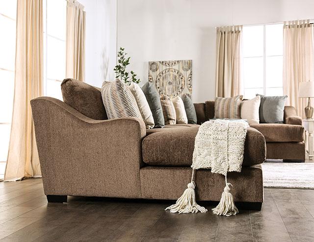 FARRINGDON Sectional, Brown - Inland Furniture (San Bernardino, CA)