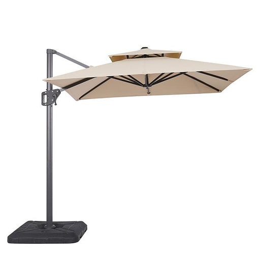 Fida 8 Ft Square Umbrella w/ Double Top + 37" Large Base - Inland Furniture (San Bernardino, CA)