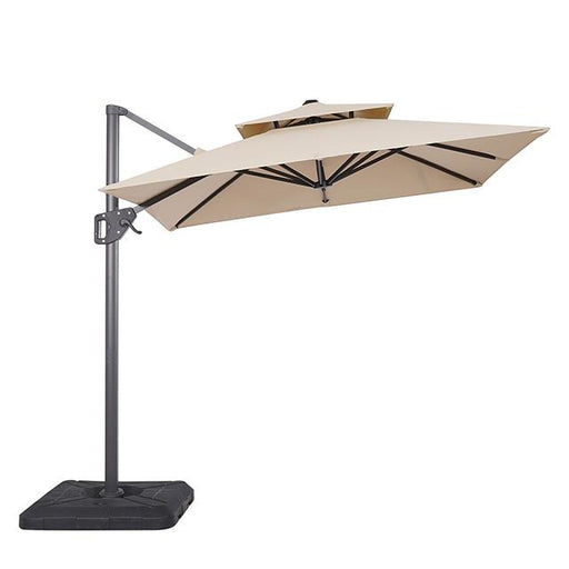 Fida 8 Ft Square Umbrella w/ Double Top + 37" Large Base - Inland Furniture (San Bernardino, CA)