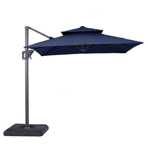 Fida 8 Ft Square Umbrella w/ Double Top + 37" Large Base - Inland Furniture (San Bernardino, CA)