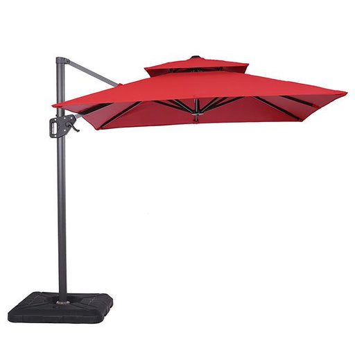 Fida 8 Ft Square Umbrella w/ Double Top + 37" Large Base - Inland Furniture (San Bernardino, CA)
