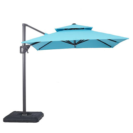 Fida 8 Ft Square Umbrella w/ Double Top + 37" Large Base - Inland Furniture (San Bernardino, CA)