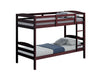 Finsbury Twin Twin Bunk Bed Espresso, Grey & White - Inland Furniture (San Bernardino, CA)