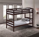 Finsbury Twin Twin Bunk Bed Espresso, Grey & White - Inland Furniture (San Bernardino, CA)
