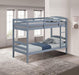 Finsbury Twin Twin Bunk Bed Espresso, Grey & White - Inland Furniture (San Bernardino, CA)