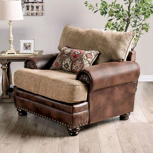 Fletcher Brown/Tan Chair - Inland Furniture (San Bernardino, CA)
