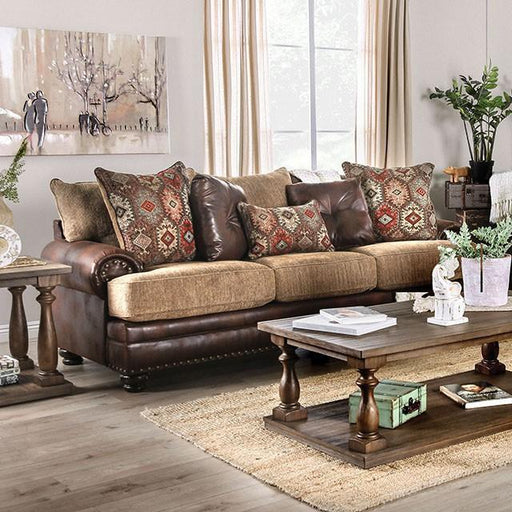 Fletcher Brown/Tan Sofa - Inland Furniture (San Bernardino, CA)