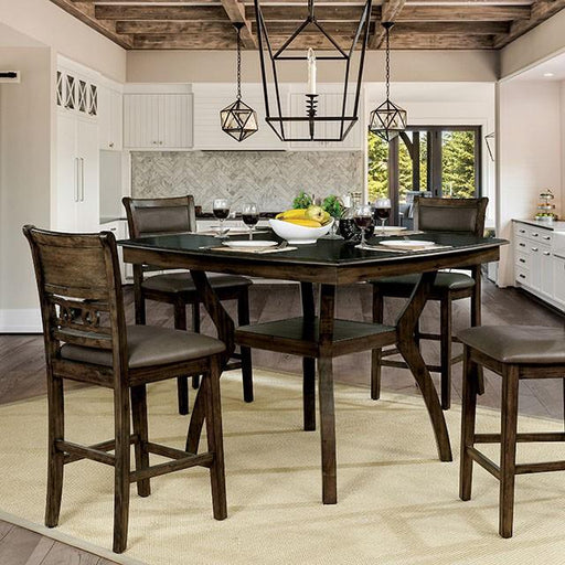 Flick Rustic Oak Counter Ht. Table - Inland Furniture (San Bernardino, CA)