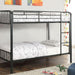 CLEMENT Black Metal Twin/Twin Bunk Bed - Inland Furniture (San Bernardino, CA)