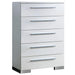 CLEMENTINE Glossy White Chest - Inland Furniture (San Bernardino, CA)