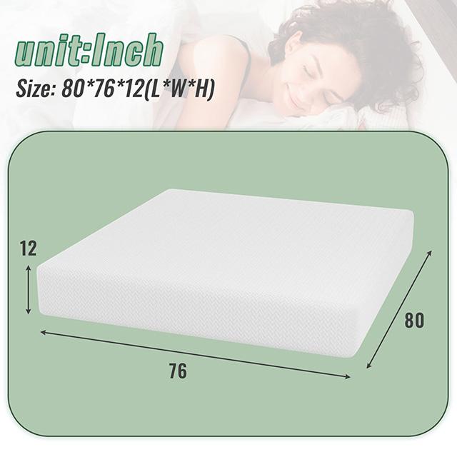 Coreopsis 12" E.King Memory Foam Wave Comfort - Inland Furniture (San Bernardino, CA)