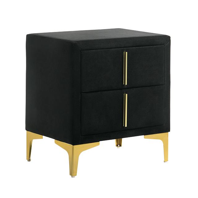 FLORIZEL Night Stand, Black - Inland Furniture (San Bernardino, CA)
