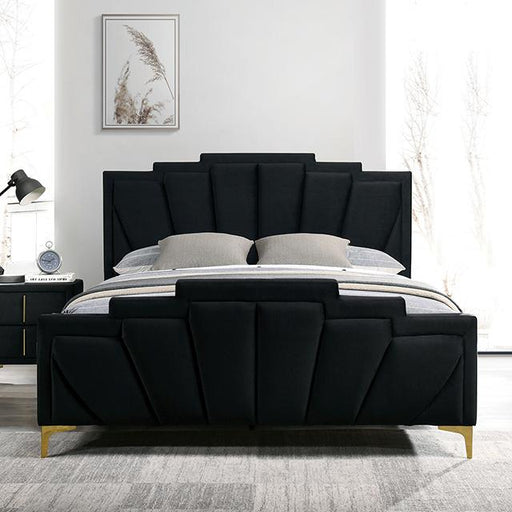 Florizel Bed Black & Red - Inland Furniture (San Bernardino, CA)