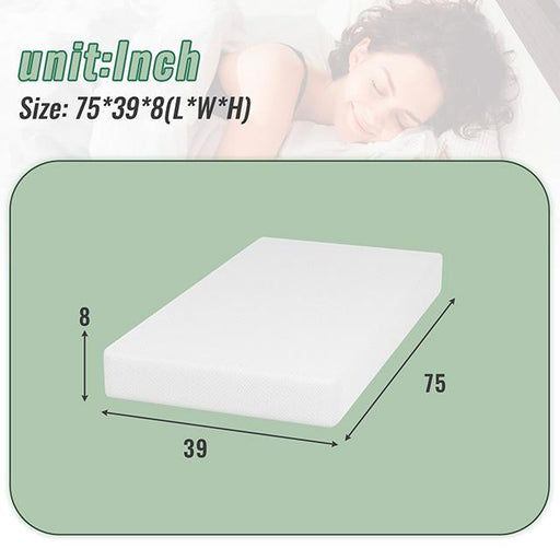 Coreopsis 8" Twin Memory Foam Wave Comfort - Inland Furniture (San Bernardino, CA)