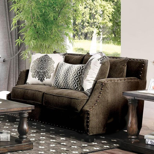 Cornelia Light Brown Love Seat - Inland Furniture (San Bernardino, CA)
